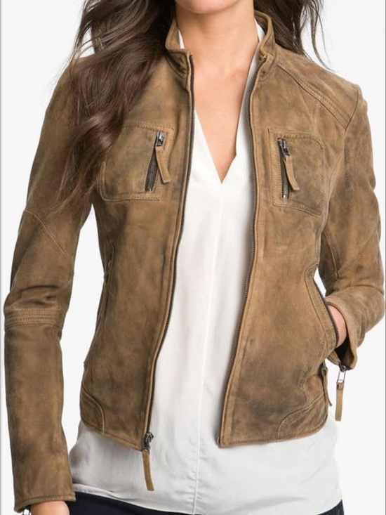 Buffalo David Bitton Jackets & Blazers - Excellent condition Buffalo David Bitton Distressed Brown Suede Zip Jacket, XS